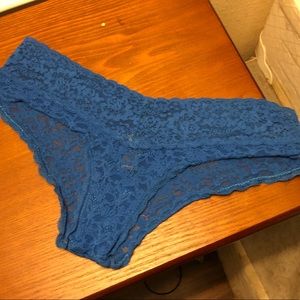 Blue lace aerie panty